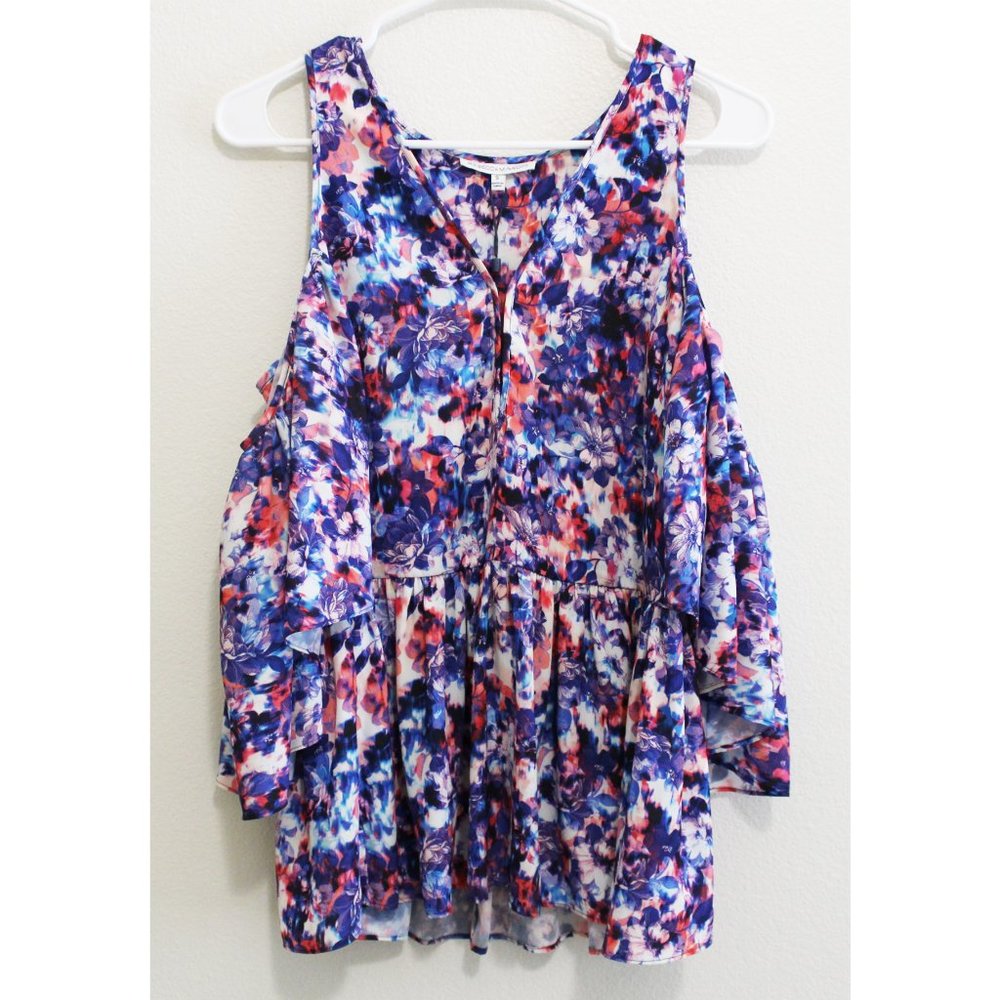 NWT Rebecca Minkoff Gabby Top Floral Cold Shoulder - Picture 2 of 6